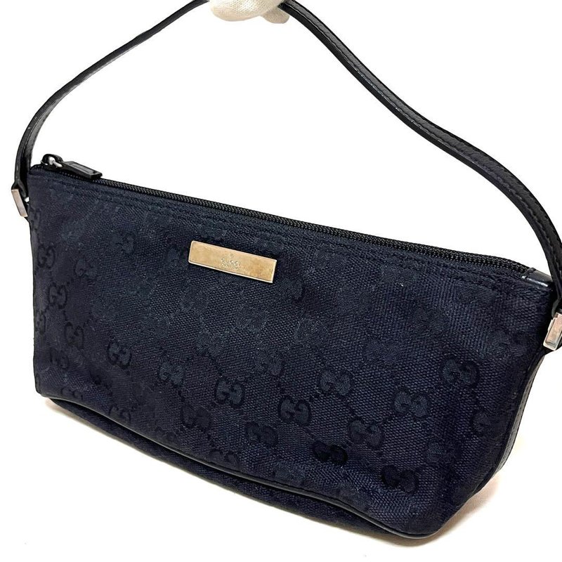 GUCCI 古驰 化妆包 手提包 GG帆布 皮革 黑色 039・1103 - 化妆包/杂物包 - 其他材质 黑色