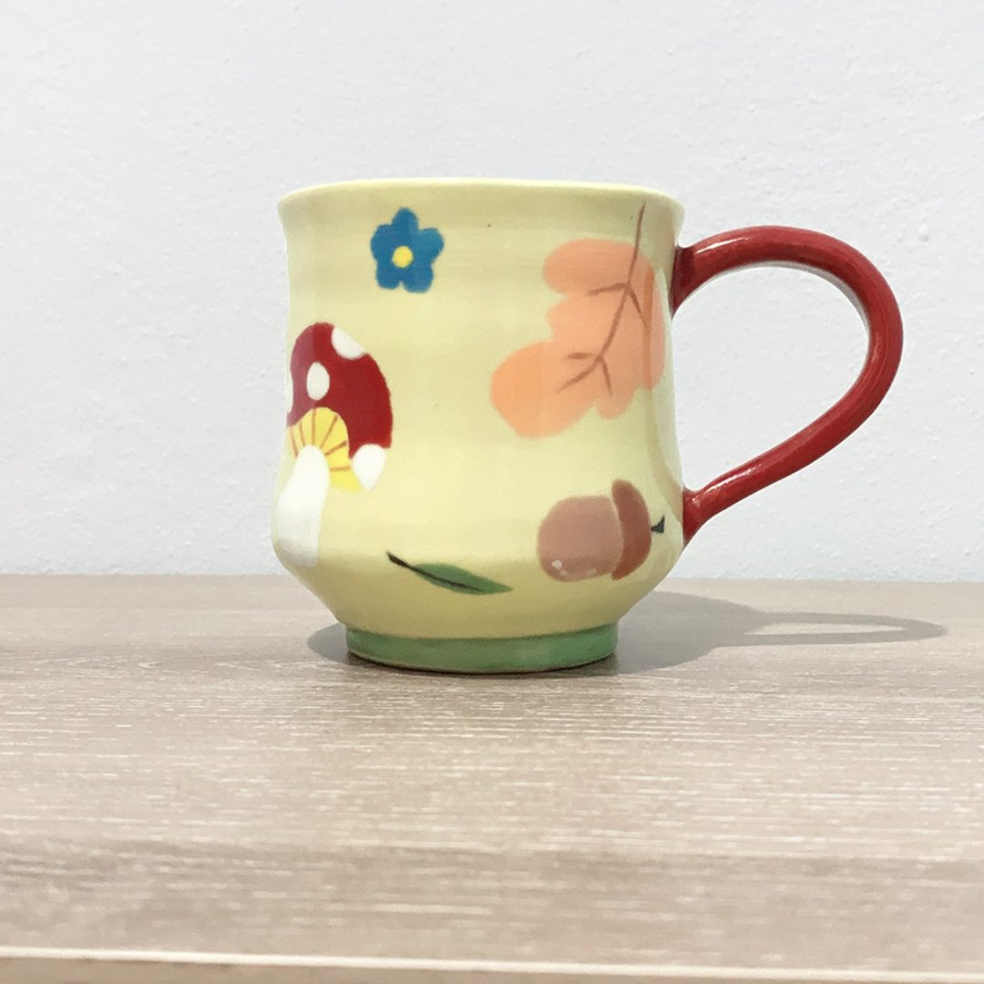 秋天来了 MUG CUP - 咖啡杯/马克杯 - 陶 红色