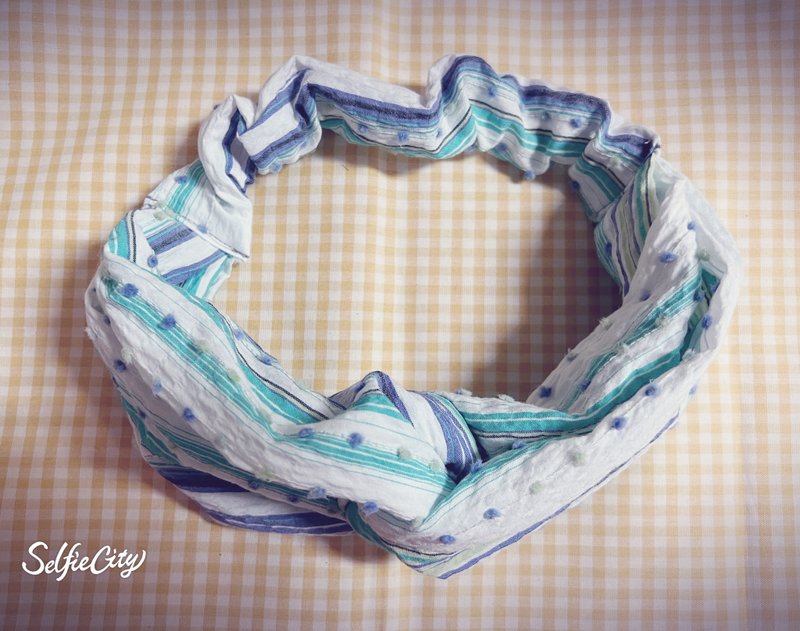 可爱点点线条双圈发带 - 发饰 - 棉．麻 多色