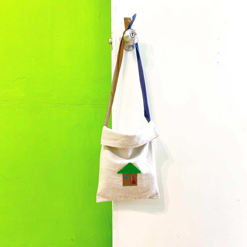 E*group 打结包  房子  帆布包 帆布袋 手提袋 - 手提包/手提袋 - 棉．麻 白色