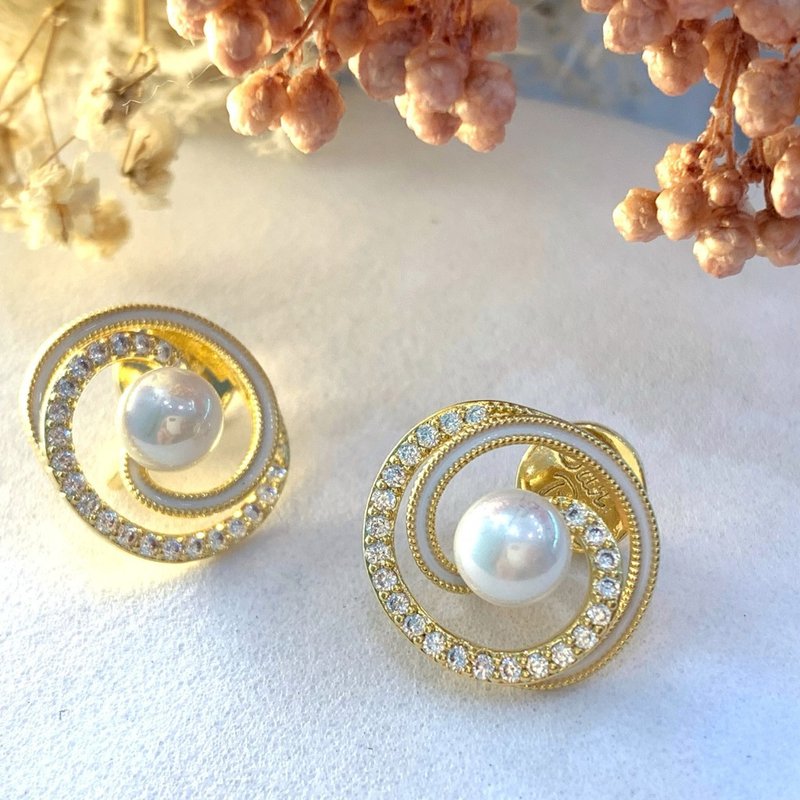 Arthemis | 螺纹 - 耳环/耳夹 - 铜/黄铜 金色