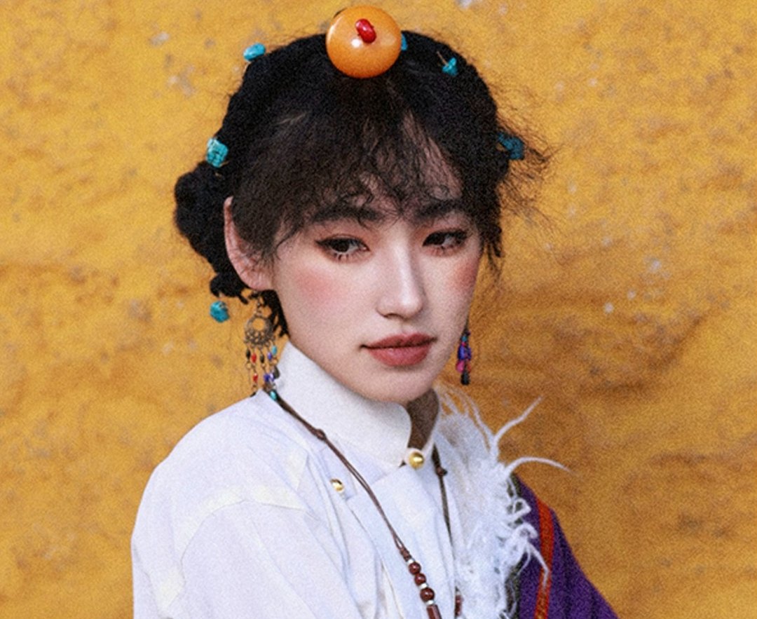 【蜜蜡松石】新中式藏族復古/手工假发辫子 - 其他 - 其他材质 黑色