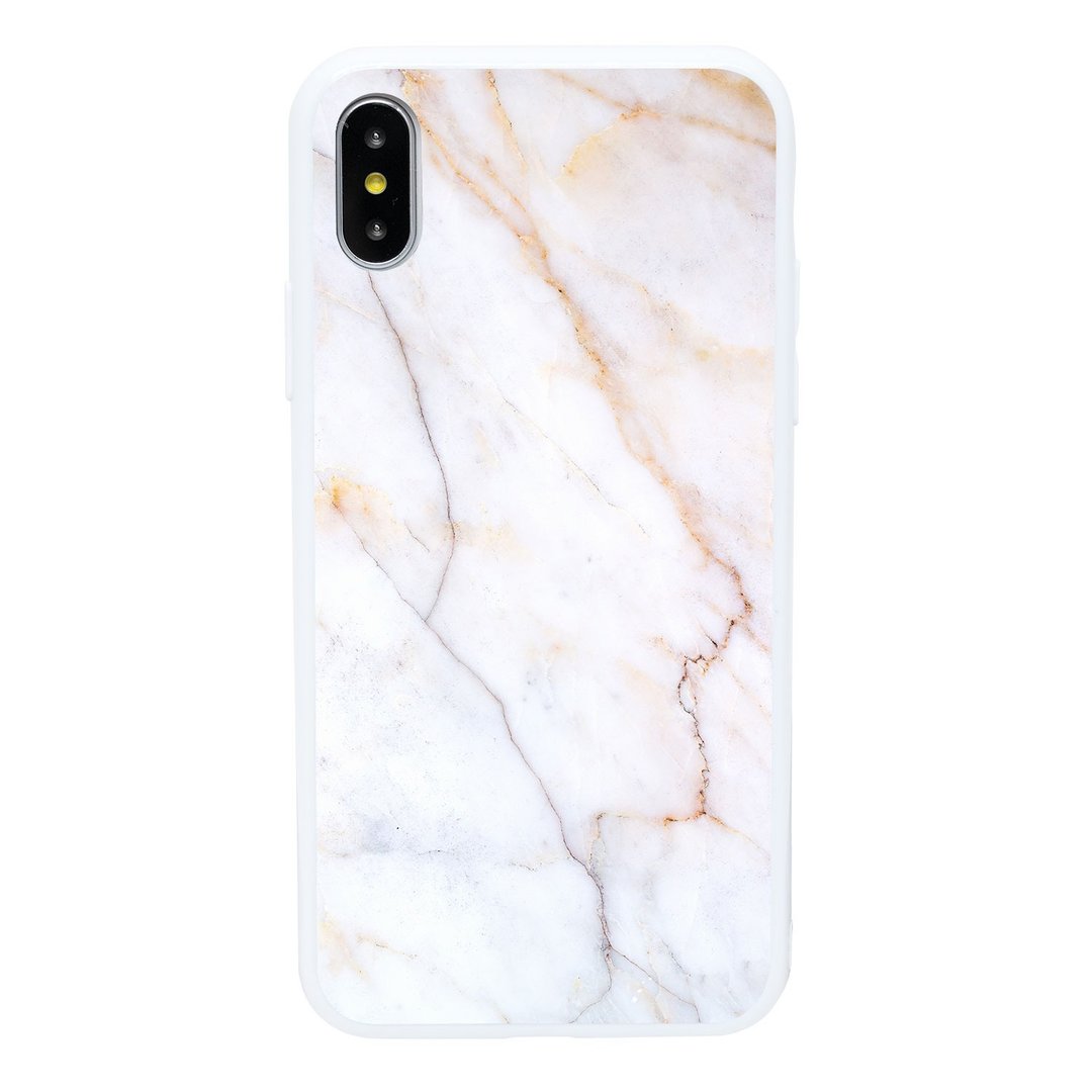 优雅白云石 iPhone 6 7 8 Plus X 至 11 pro max se 手机壳 - 手机壳/手机套 - 玻璃 白色
