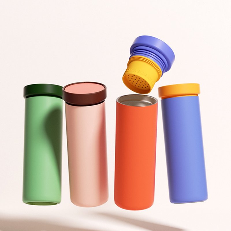 陶瓷保溫蘑菇PLUS茶水分離杯375ml - 水瓶/水壶 - 不锈钢 