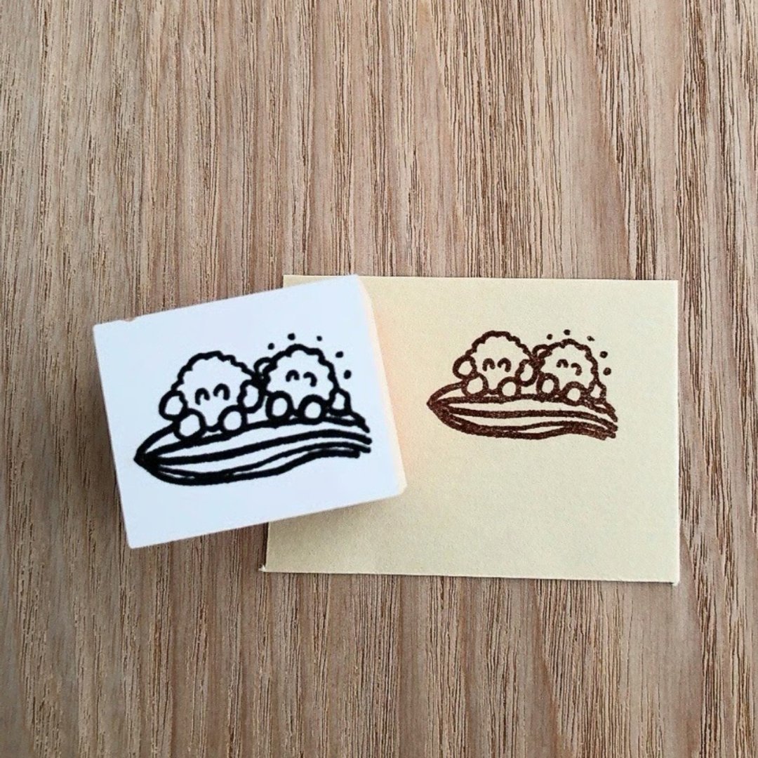 印章 苔藓 30x25 木制印章・苔・文具・手帐装饰 - 印章/印台 - 木头 