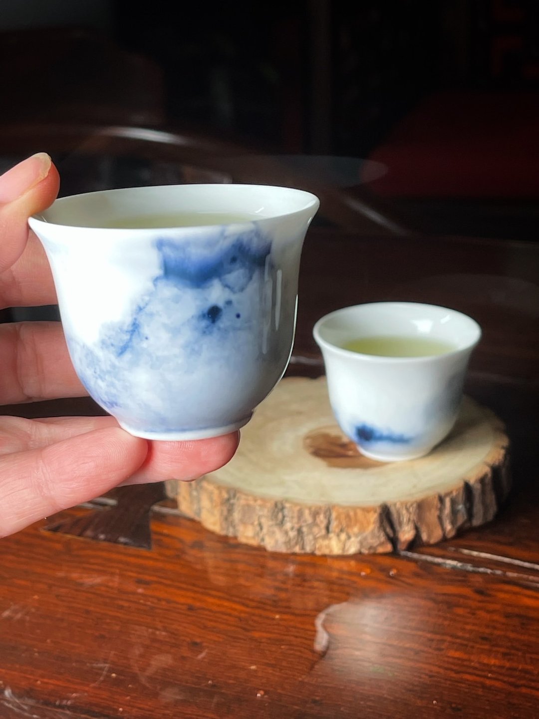 【青白】福杯(养生杯 负离子 茶杯 婚庆 乔迁 送礼 订制) - 茶具/茶杯 - 瓷 