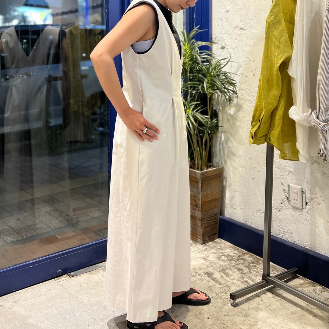 日本制 亚麻 吸湿速干 连身裤 洋装 - 洋装/连衣裙 - 棉 白色