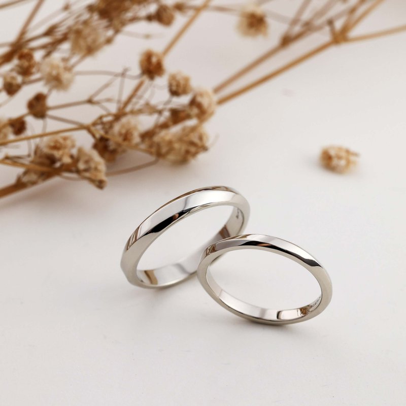 Black Joker 经典对戒 切面戒指 情侣对戒 - 对戒 - 贵金属 