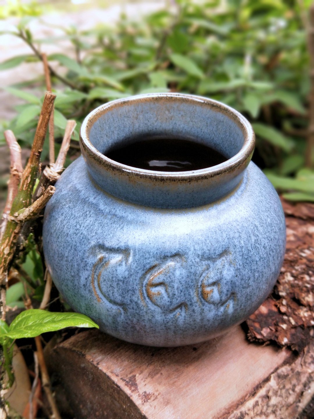 【好日恋物】德国vintage/antique手工腌制罐 - 调味罐/酱料瓶 - 陶 蓝色