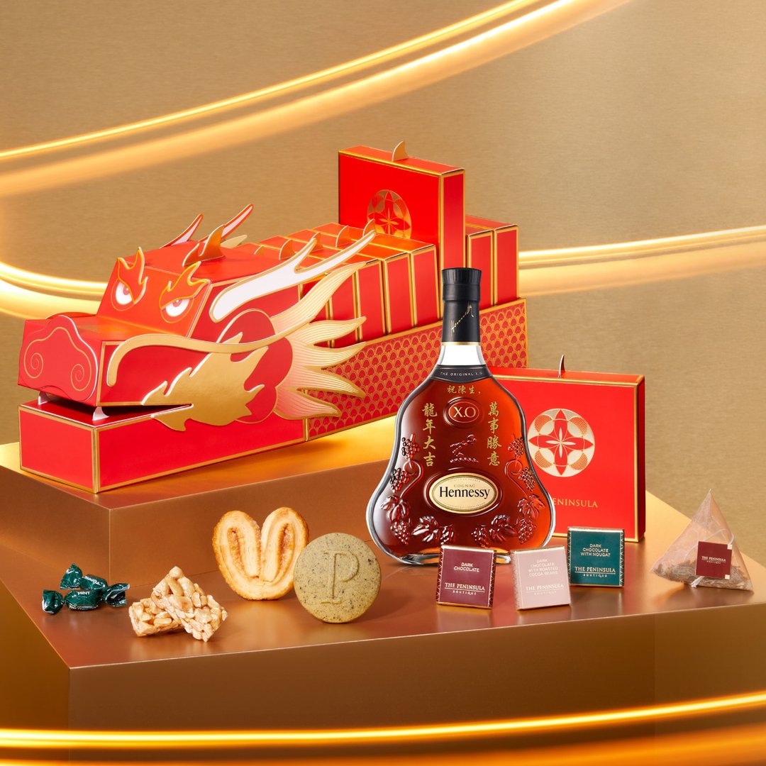 2024 CNY Gifts|订制雕刻轩尼诗 X.O & 半岛礼盒 新春礼物 年礼 - 酒类 - 玻璃 