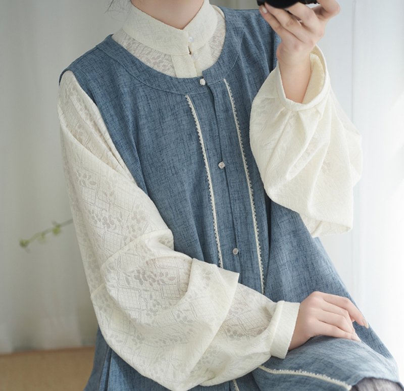 【明制汉服】多色比甲立领薄款背心/百迭裙 - 女装背心 - 其他材质 多色