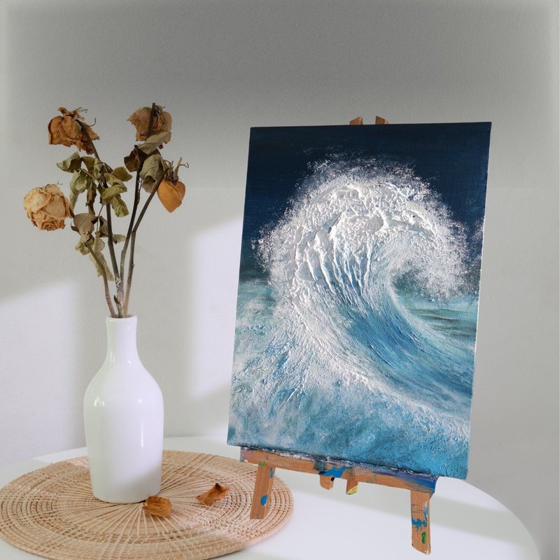 台北【海的心跳声】肌理画课程 - 插画/绘画/写字 - 棉．麻 