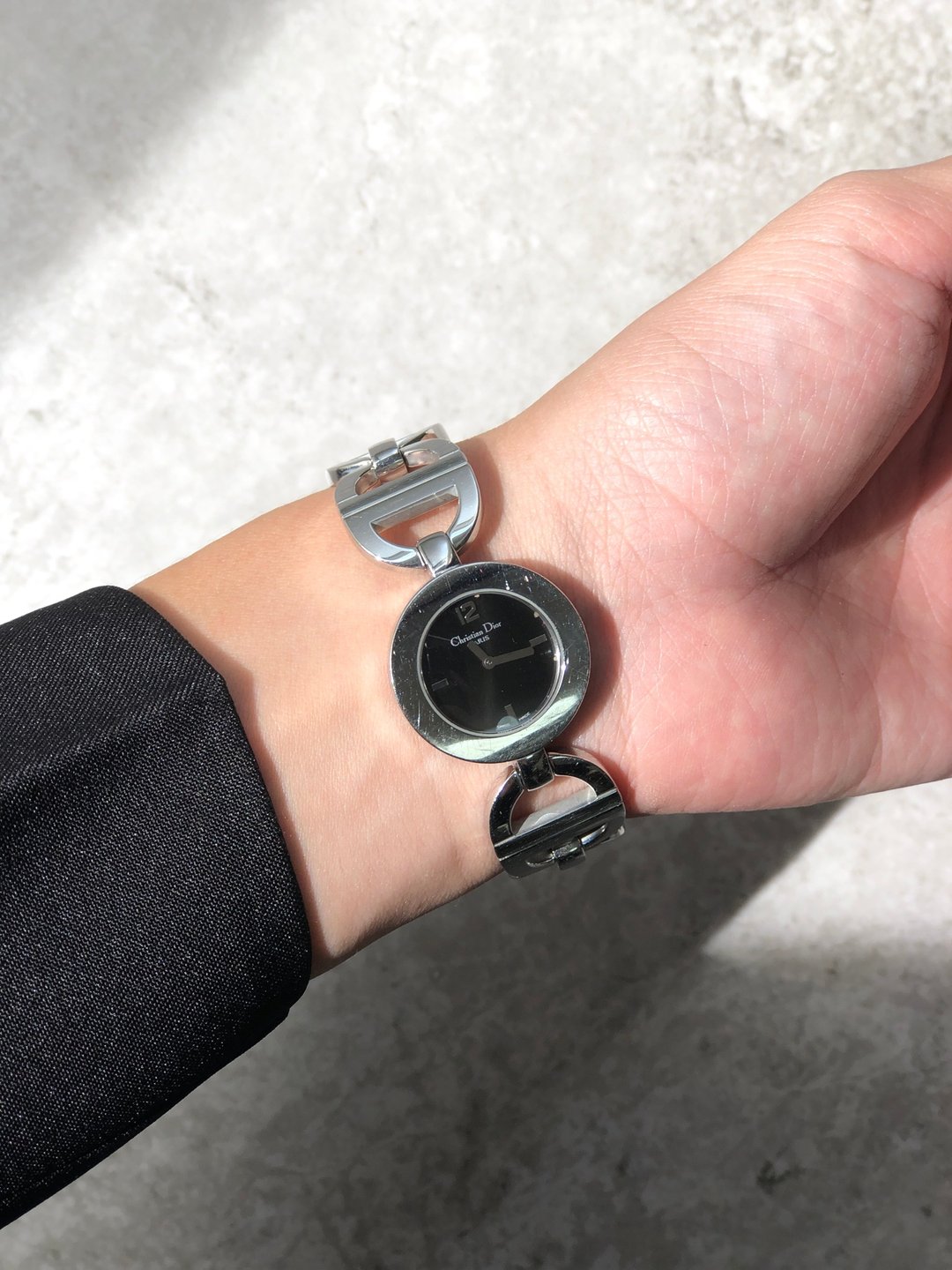 【日本直送 名牌中古包】Christian Dior 手表 银色 Marat Round Face 不锈钢 CD022110 e4madz - 女表 - 不锈钢 银色
