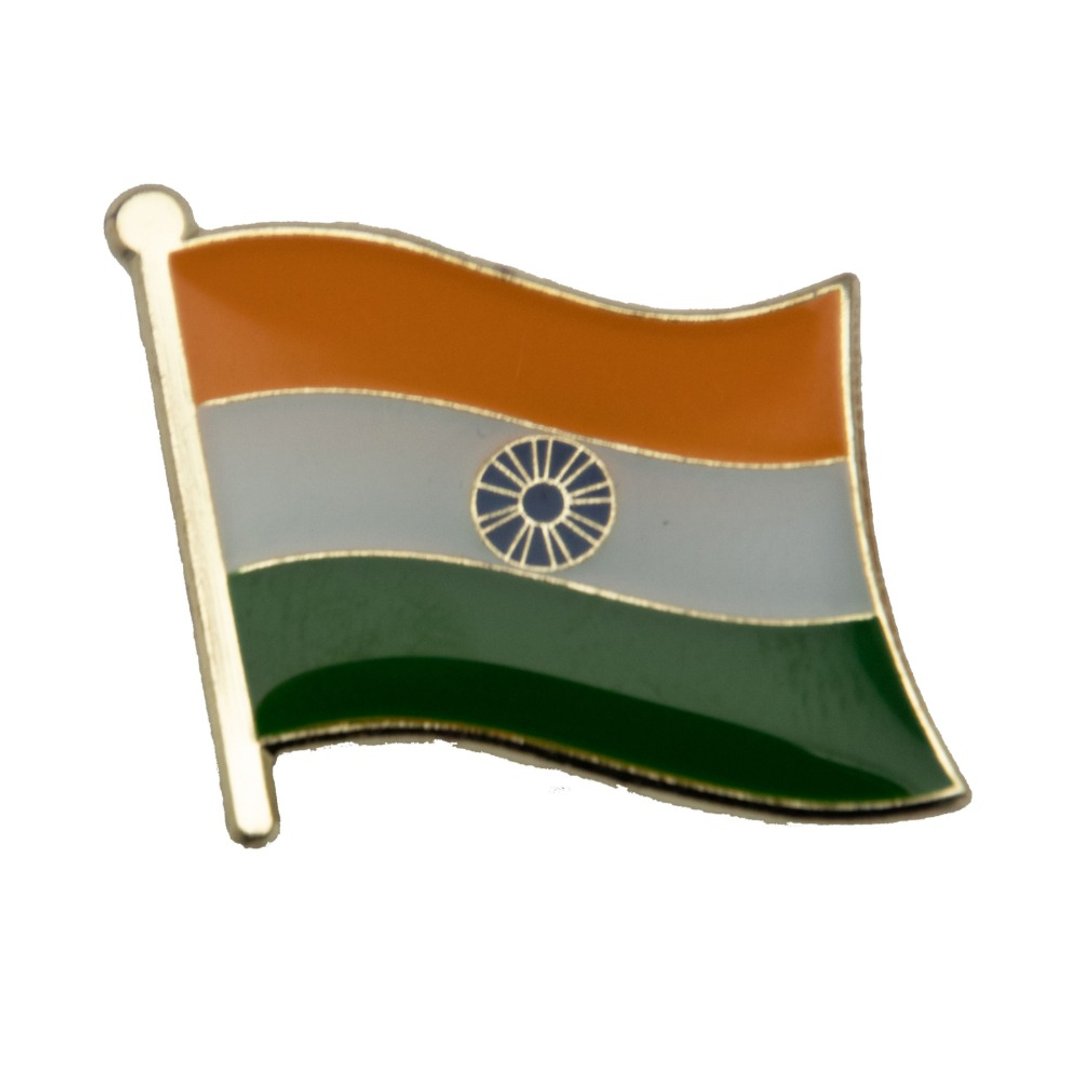 India 印度国旗配饰 国徽徽章 金属饰品 出国 游学 金属别针 爱国 - 胸针 - 其他材质 多色