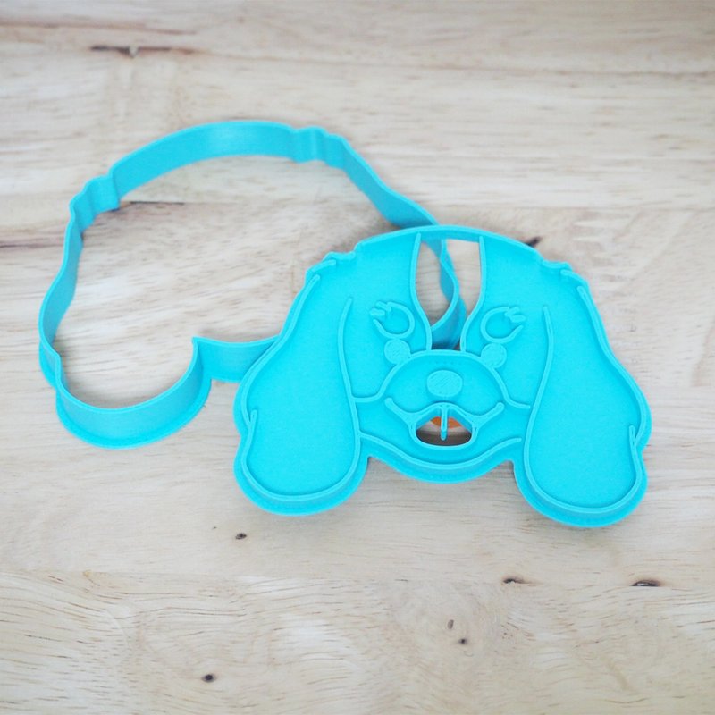 Cavalier dog cookie cutter & stamp　facetype　Made by 3d printer - 厨房用具 - 塑料 蓝色