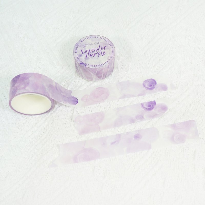 【Lavender Purple 紫薰衣草】水彩祝福 和纸胶带 手帐装饰 拼贴 - 纸胶带 - 纸 紫色
