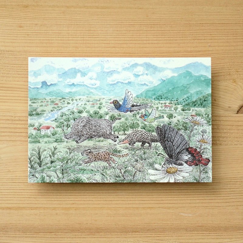 在地好朋友明信片－田野之乡 - 卡片/明信片 - 纸 