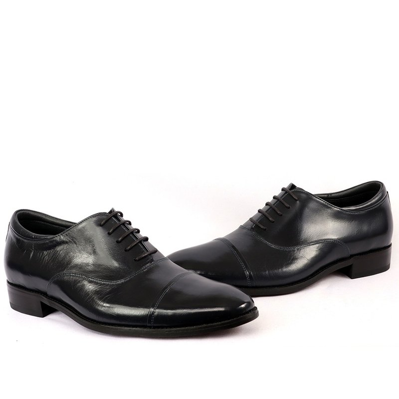 sixlips  经典三接头横式牛津鞋 深蓝 - 男款牛津鞋/乐福鞋 - 真皮 蓝色