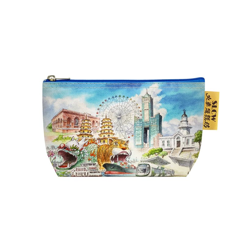 Sunny Bag - 火车头颜坊-多功能棉布文具袋/化妆包-高雄印象 - 化妆包/杂物包 - 其他材质 蓝色