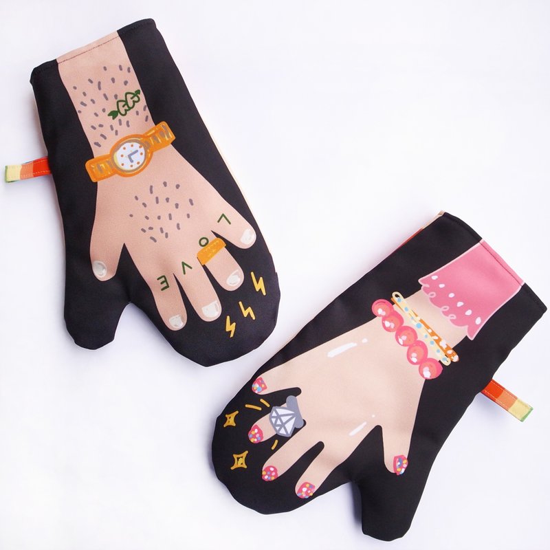 【妈咪真伟大】厨房好物,隔热手套(2只入) - 餐垫/桌巾 - 棉．麻 红色