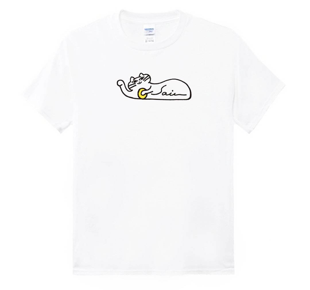 T-shirt T恤 衣服 衣 白上衣 白衣 潮T 潮服 棉 美国棉 吸汗 运动 - 中性连帽卫衣/T 恤 - 棉 白色