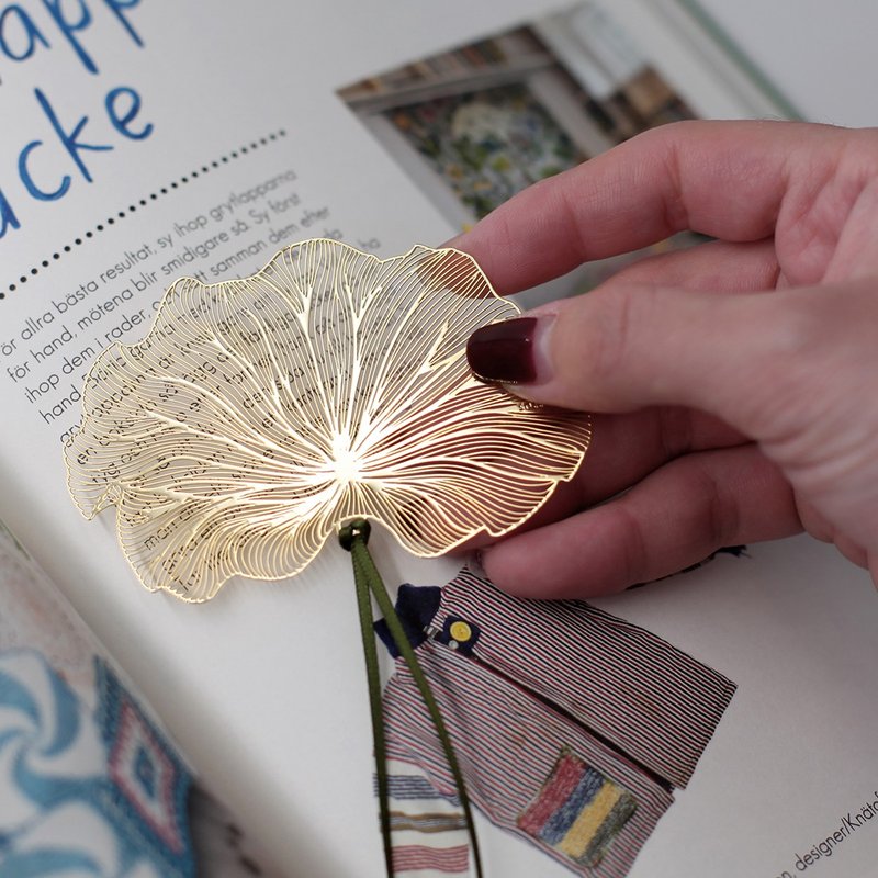 手心里 风荷金属书签古典中国风创意文艺古风礼物定制镂空学生用 - 书签 - 其他金属 金色