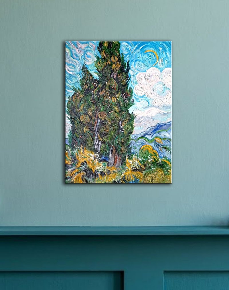 风景挂画 手绘绘画 家居装饰画 手绘绘画 梵高 家居装饰画 装饰画 - 海报/装饰画/版画 - 其他材质 多色