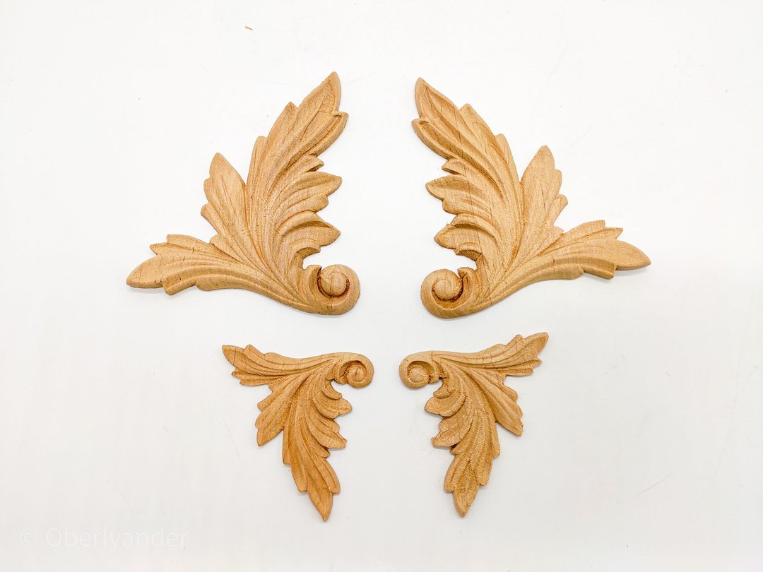Shabby Chic French corners, Wall ornament, Wood Appliques, Onlay furniture - 木工/竹艺/纸艺 - 木头 咖啡色