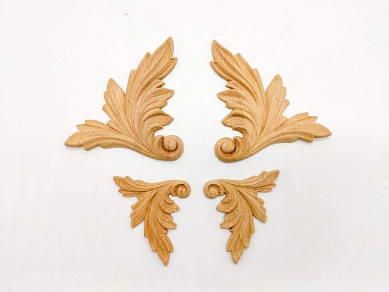 Shabby Chic French corners, Wall ornament, Wood Appliques, Onlay furniture - 木工/竹艺/纸艺 - 木头 咖啡色