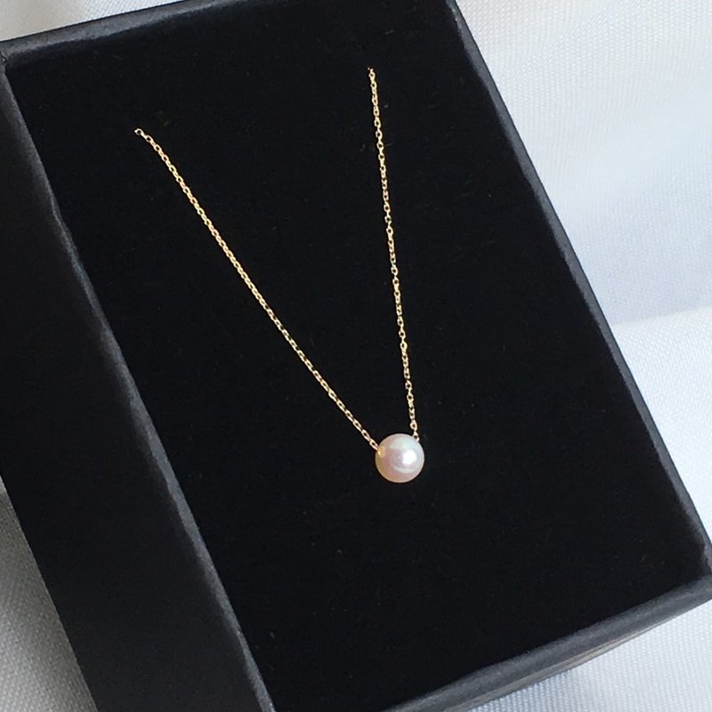 K10YG Akoya Pearl Necklace毎日着けたくなるネックレス - 项链 - 珍珠 白色