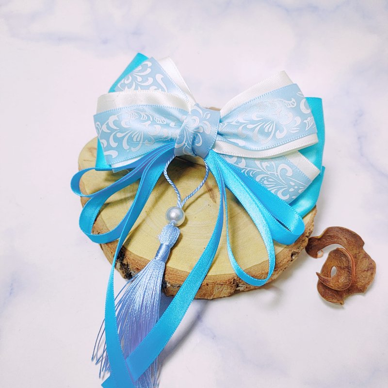 青瓷系列-手作弹簧夹鸭嘴夹 - 发饰 - 其他材质 蓝色