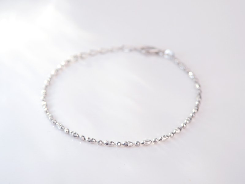 【交换礼物】王妃 | 925纯银手链/钻石切割 | 单链款系列 - 手链/手环 - 纯银 银色