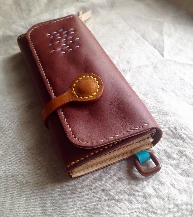 咖啡岚雨长夹_手工皮革 - 皮夹/钱包 - 真皮 咖啡色