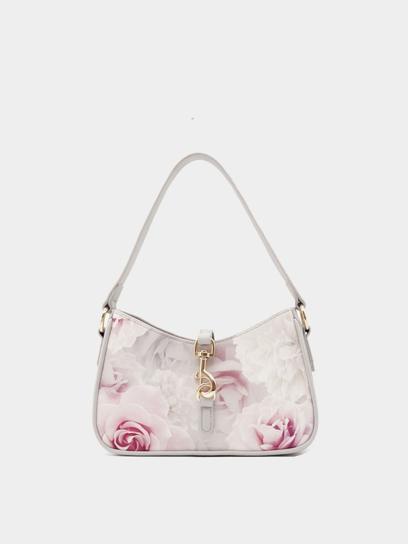 Floral Charm腋下包 - Rosemary - 侧背包/斜挎包 - 其他材质 灰色