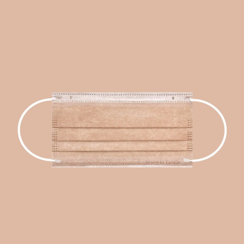 平面医疗口罩 (成人 50片/盒) 可可奶 台湾制 l THG兆鼎生医 - 口罩 - 其他材质 咖啡色