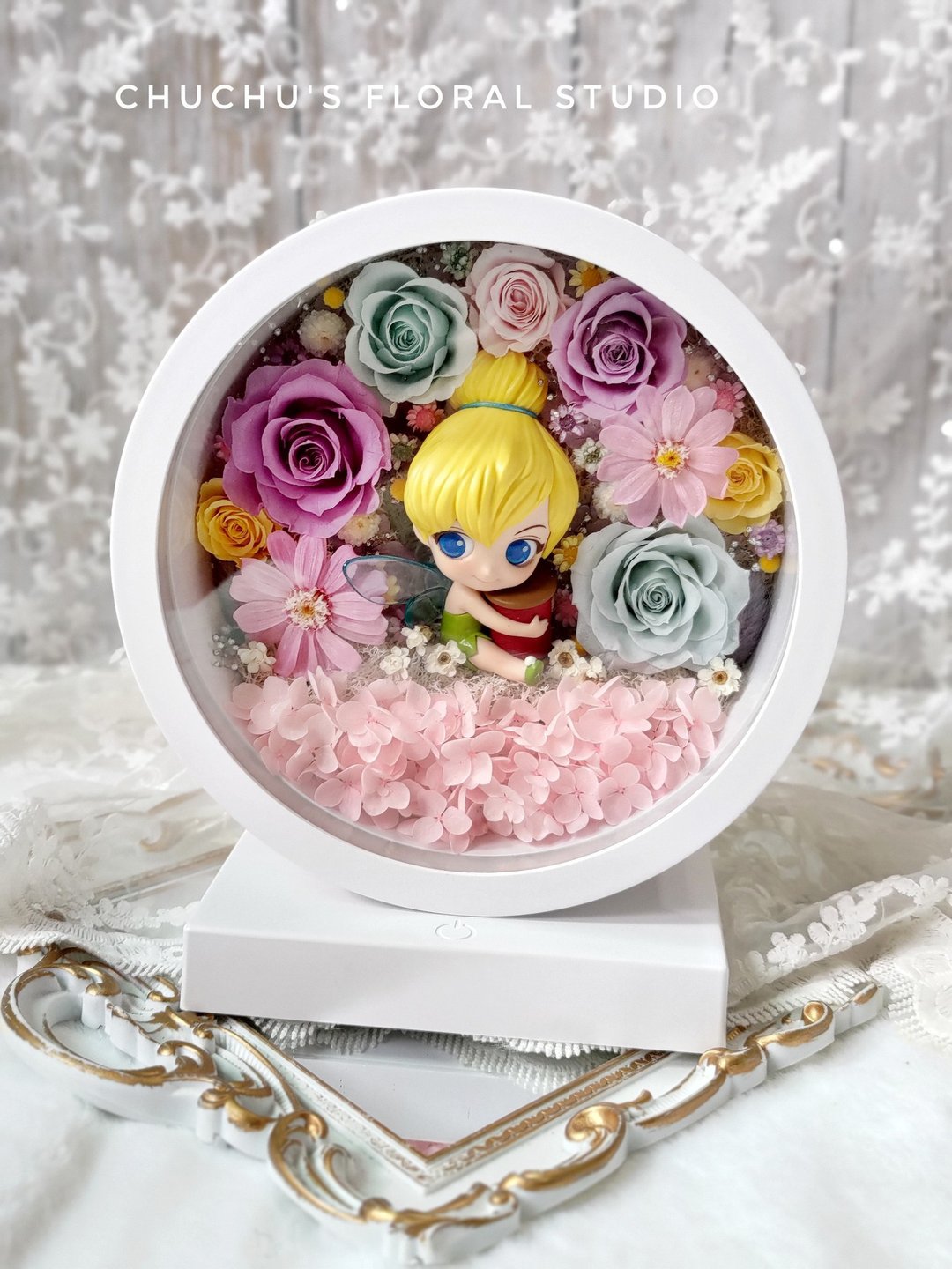 永生花 干燥花 永生花夜灯 触摸式夜灯 奇妙仙子 - 灯具/灯饰 - 植物．花 