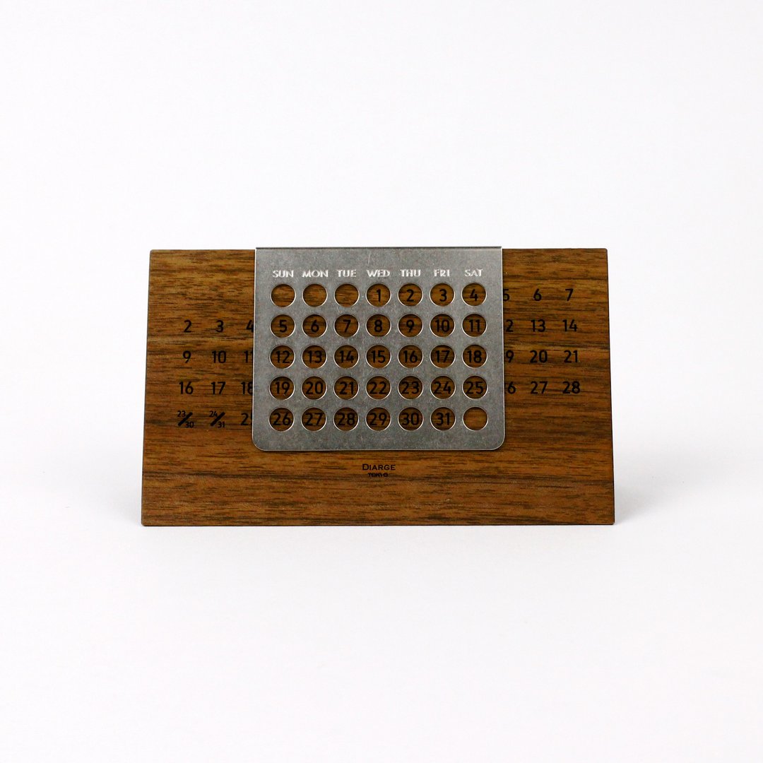 DESKTOP ETERNAL CALENDAR 13908 SV - 年历/台历 - 木头 银色