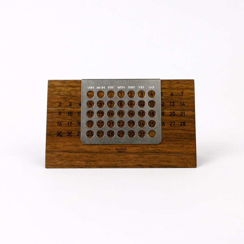 DESKTOP ETERNAL CALENDAR 13908 SV - 年历/台历 - 木头 银色