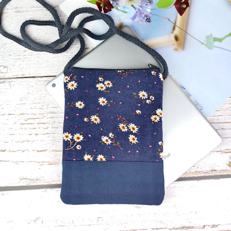 电话包/肩背包/钭背包/手机袋 ~  田园小花  (PB-002) - 侧背包/斜挎包 - 棉．麻 多色