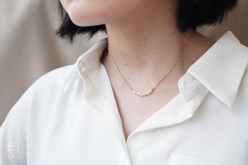 雪境Pearl米粒微笑珍珠项链 - 项链 - 珍珠 白色