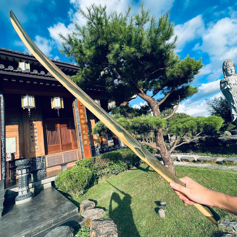 我贩剑　妖刀　青徊　艺术木刀木剑　武士刀　日本刀　绿檀　魔剑 - 摆饰 - 木头 绿色