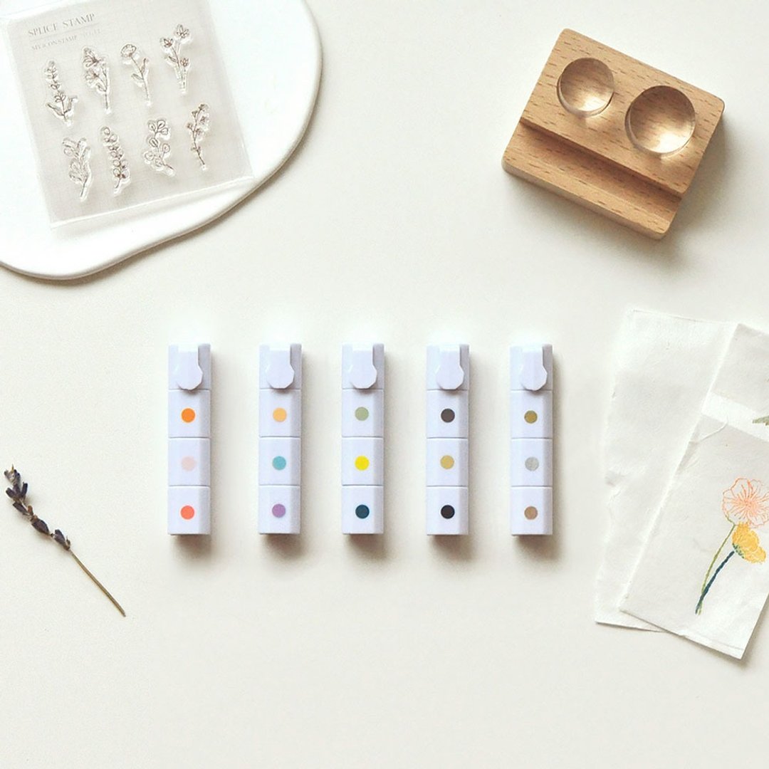 【笔印泥 Inky Pen】no.1~4、金属色 | 油性印泥、一支3色 - 印章/印台 - 其他材质 多色