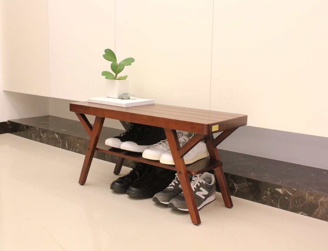 【KeenFord Design】　W-BC01 实木椅凳 (DBR) - 其他家具 - 木头 咖啡色