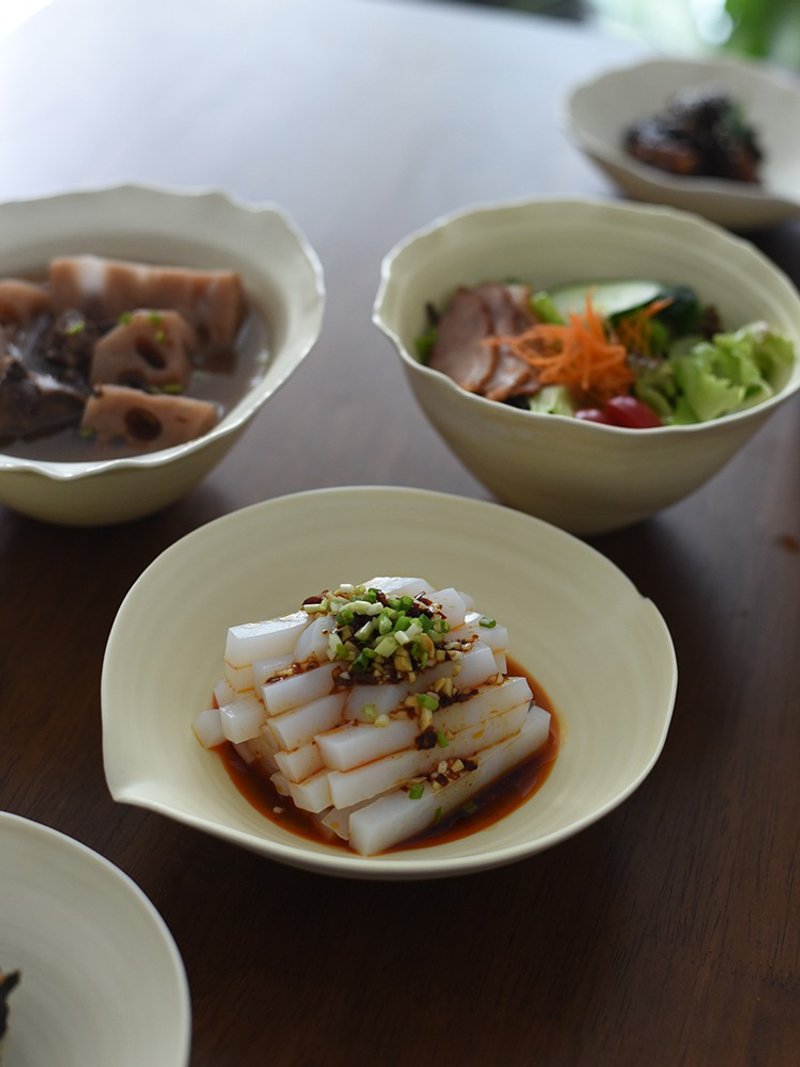 物外贝系列创意设计款手作餐具异形餐盘双片口盘碗果盘点心盘 - 盘子/餐盘/盘架 - 瓷 