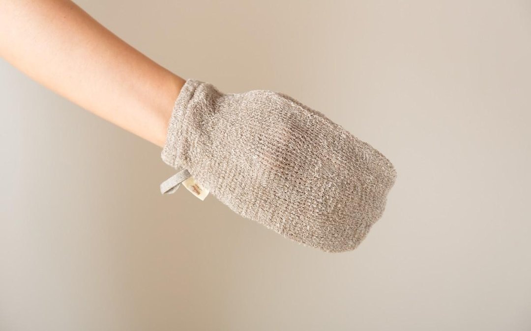 Linen knit body mittens - 香薰/精油/线香 - 棉 卡其色