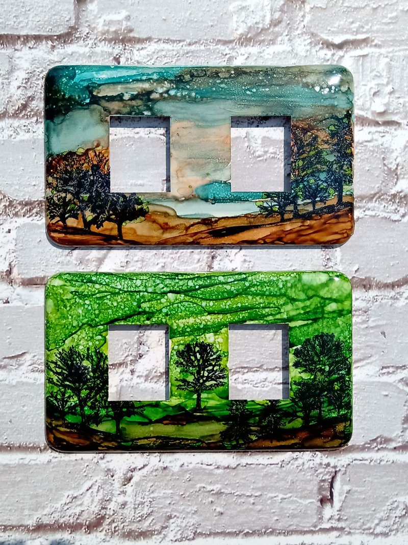 彩绘开关盖板,民宿布置/居家装潢 - 其他 - 塑料 多色