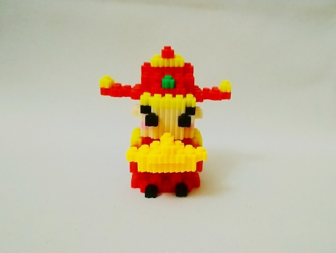 太阳拚豆 积木 DIY 立体小财神 材料包 (有另售成品) - 其他 - 塑料 红色