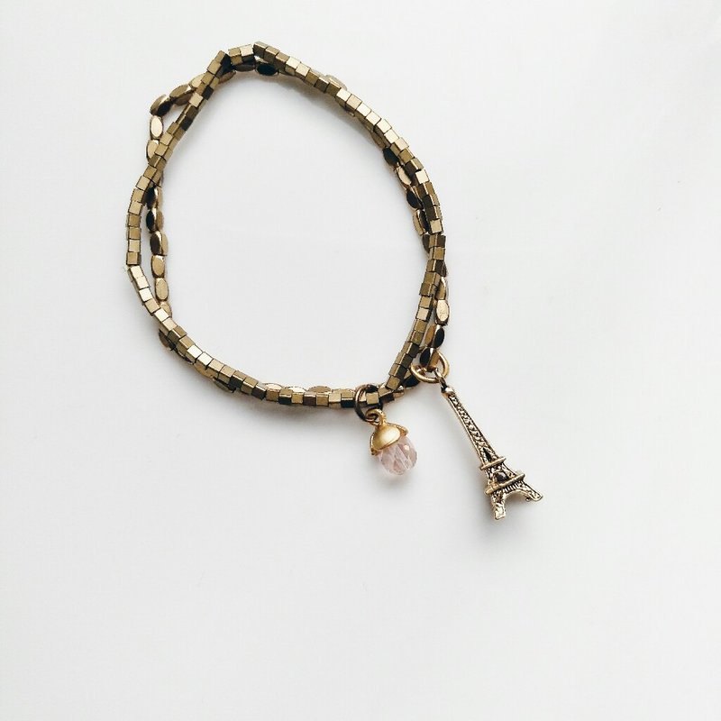 momolico candy arm 黄铜手环 巴黎铁塔 - 手链/手环 - 其他材质 金色