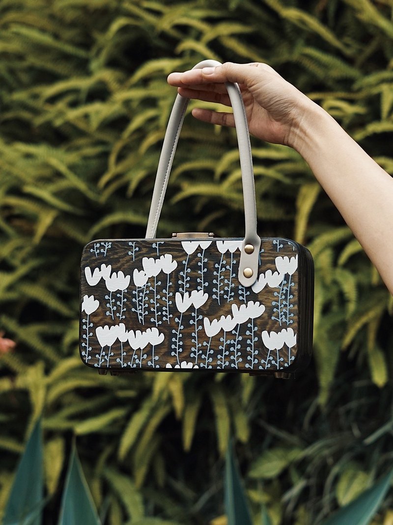 气质女神 夏季简约 木质盒包 手提包 - 手提包/手提袋 - 木头 绿色