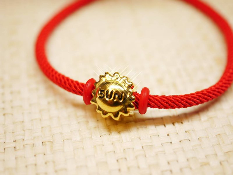 金饰串珠-SUN手绳金饰-黄金9999 (赠送米兰手绳) - 手链/手环 - 24k 金 金色